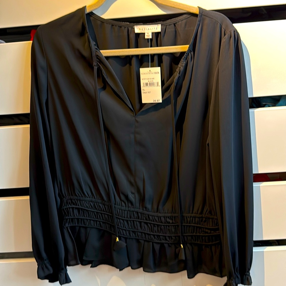 Sheer Ladies Peplum Blouse